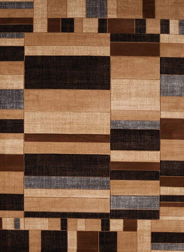 Rugs Hallway Runner Rug 31" x 88" x 0.47" Toffee Polypropylene Runner Rug 8622 HomeRoots
