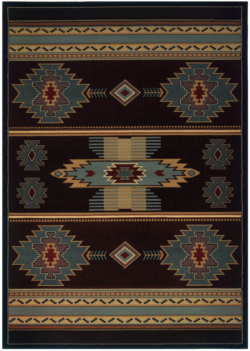 Rugs Home Decorators Collection Rugs 22" x 32" x 0.47" Smoke Blue Polypropylene Accent Rug 8946 HomeRoots