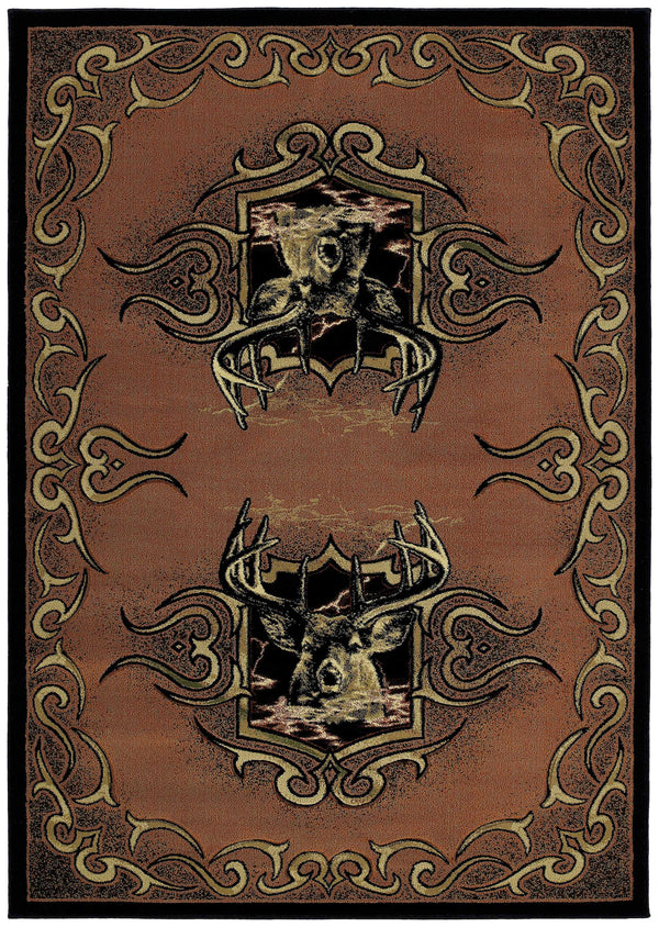 Rugs Home Decorators Collection Rugs 22" x 32" x 0.47" Terracotta Polypropylene Accent Rug 8906 HomeRoots