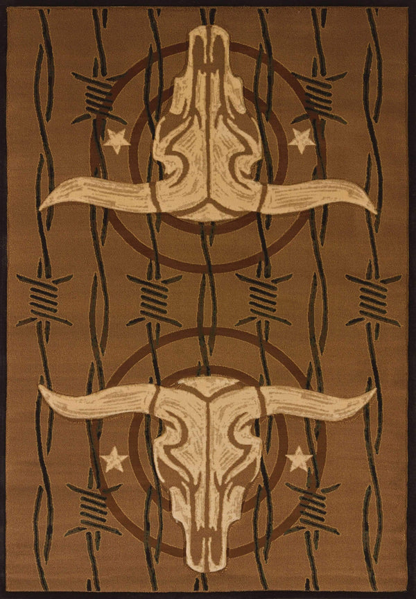 Rugs Home Decorators Collection Rugs 22" x 32" x 0.47" Toffee Polypropylene Accent Rug 8921 HomeRoots