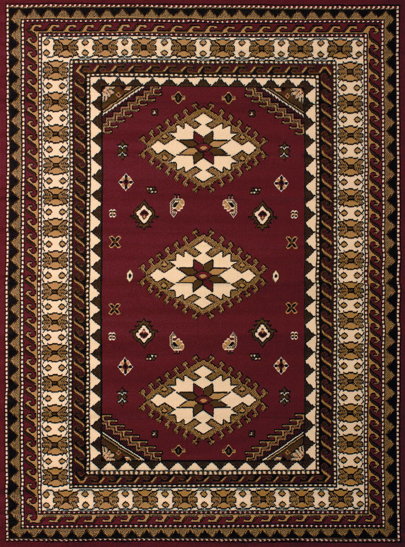 Rugs Home Decorators Collection Rugs 33" x 39" x 0.31" Burgundy Polypropylene Accent Rug 8730 HomeRoots