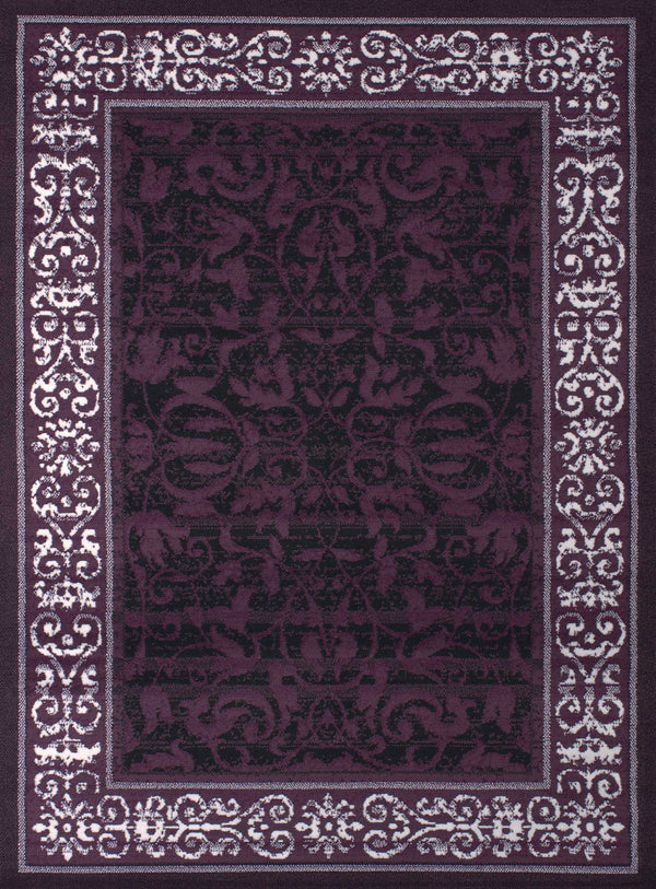 Rugs Home Decorators Collection Rugs 33" x 39" x 0.31" Plum Polypropylene Accent Rug 8826 HomeRoots