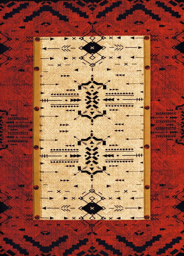 Rugs Incredible Rugs and Decor 22" x 32" x 0.47" Terracotta Polypropylene Accent Rug 9106 HomeRoots