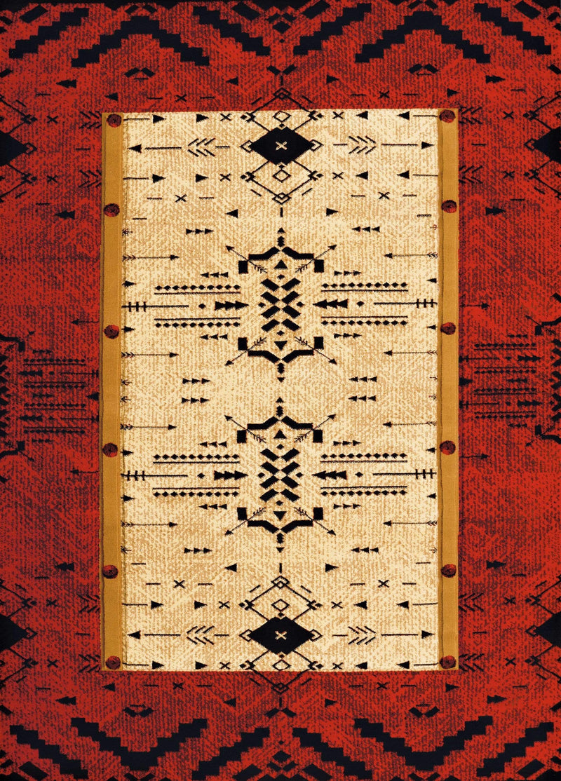Rugs Incredible Rugs and Decor 22" x 32" x 0.47" Terracotta Polypropylene Accent Rug 9106 HomeRoots