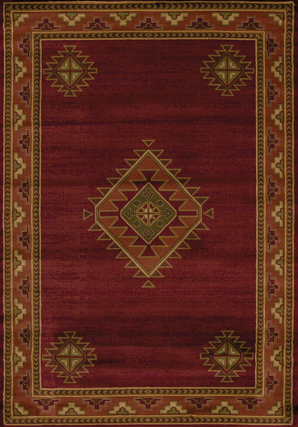 Rugs Incredible Rugs and Decor - 22" x 36" x 0.45" Burgundy Polypropylene Accent Rug HomeRoots