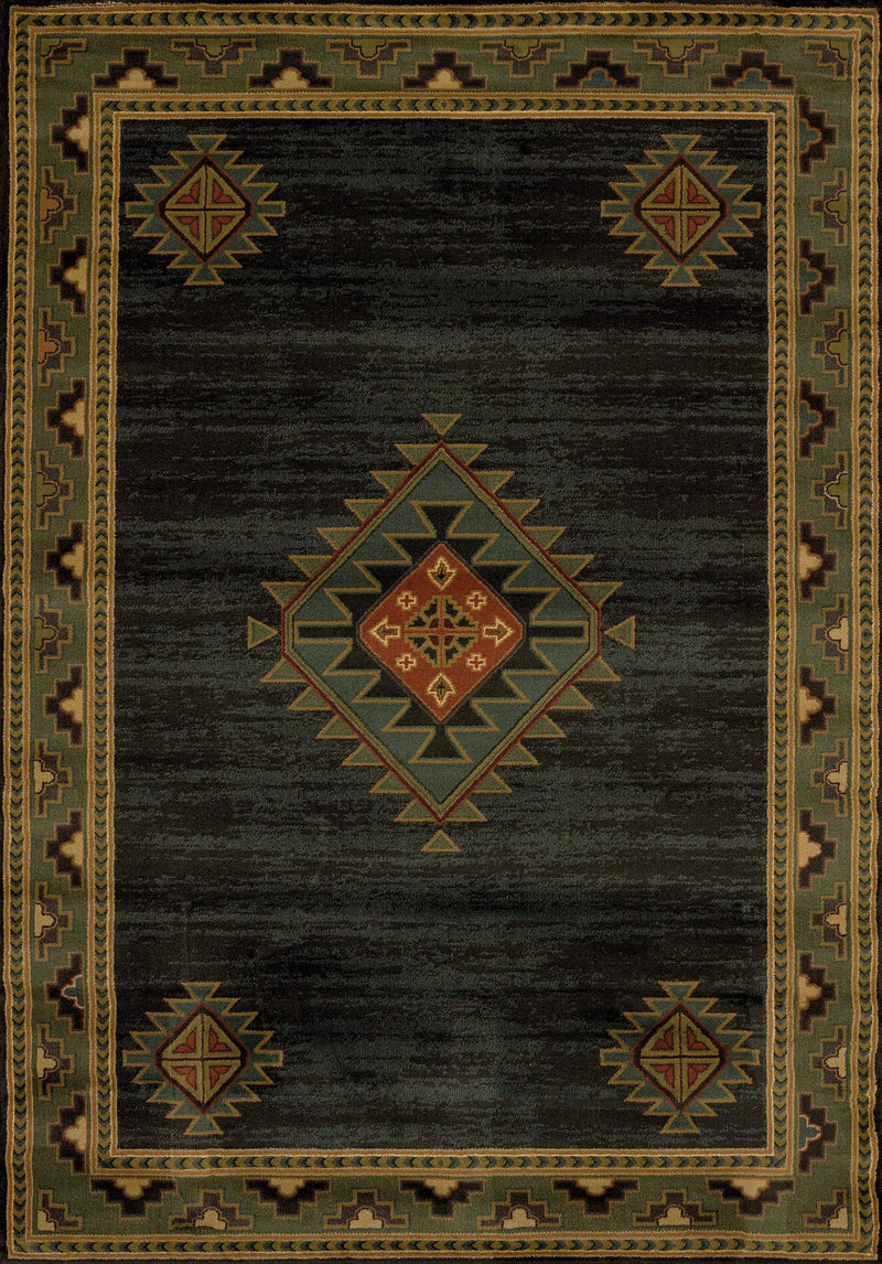 Rugs Incredible Rugs and Decor 22" x 36" x 0.45" Hunter Polypropylene Accent Rug 9362 HomeRoots