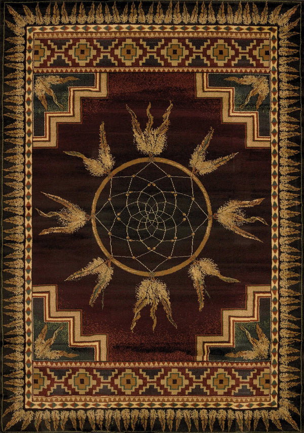Rugs Incredible Rugs and Decor 22" x 36" x 0.45" Lodge Polypropylene Accent Rug 9337 HomeRoots