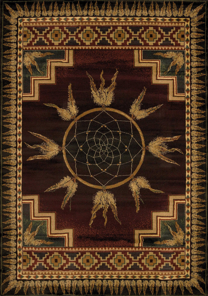 Rugs Incredible Rugs and Decor 22" x 36" x 0.45" Lodge Polypropylene Accent Rug 9337 HomeRoots