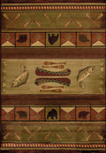 Rugs Incredible Rugs and Decor 22" x 36" x 0.45" Lodge Polypropylene Accent Rug 9347 HomeRoots