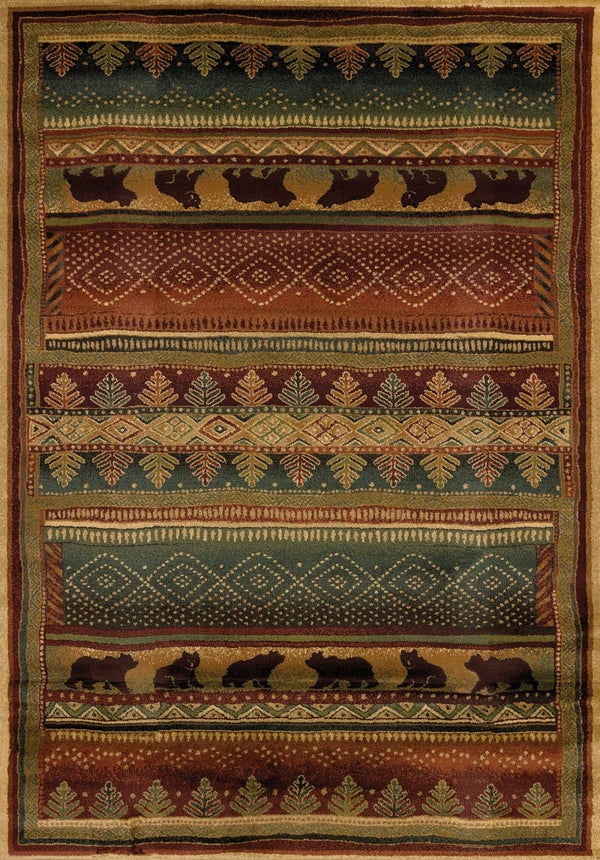 Rugs Incredible Rugs and Decor 47" x 63" x 0.45" Lodge Polypropylene Accent Rug 9274 HomeRoots