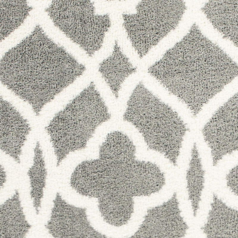 Rugs Ivory Area Rug - 5'3" x 7'7" Microfiber Grey/Ivory Area Rug HomeRoots
