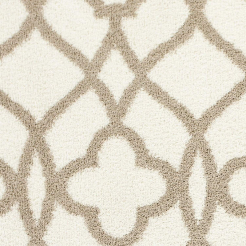 Rugs Ivory Area Rug - 5'3" x 7'7" Microfiber Ivory/Beige Area Rug HomeRoots