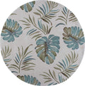 Rugs Ivory Area Rug - 5'6" Round Polyester Ivory Area Rug HomeRoots