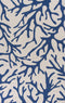 Rugs Ivory Area Rug - 5' x 7'6" Polyester Ivory/Blue Area Rug HomeRoots
