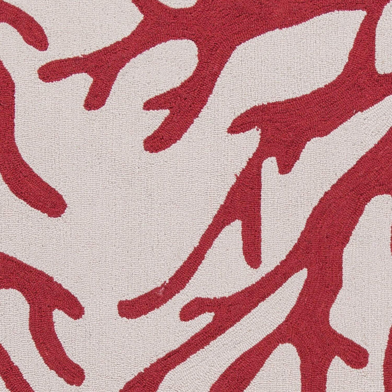 Rugs Ivory Area Rug - 5' x 7'6" Polyester Ivory/Rust Area Rug HomeRoots