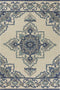 Rugs Ivory Area Rug 5' x 7'6" UV-treated Polypropylene Ivory/Blue Area Rug 2781 HomeRoots