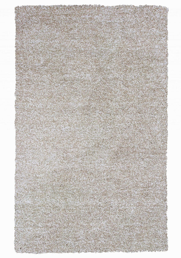 Rugs Ivory Area Rug - 5' x 7' Polyester Ivory Heather Area Rug HomeRoots