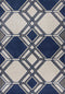 Rugs Ivory Area Rug - 6'7" x 9'6" UV-treated Polypropylene Ivory/Denim Area Rug HomeRoots