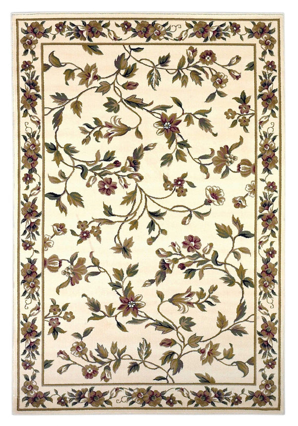 Rugs Ivory Rug - 5'3" x 7'7" Polypropylene Ivory Area Rug HomeRoots