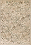 Rugs Ivory Rug - 5'3" x 7'8" Polypropylene Ivory Area Rug HomeRoots