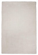 Rugs Ivory Rug - 7'6" X 9'6" Polyester Ivory Area Rug HomeRoots