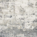 Rugs Ivory Rug - 8'9" x 13' Polyester Ivory/Teal Area Rug HomeRoots