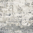 Rugs Ivory Rug - 8'9" x 13' Polyester Ivory/Teal Area Rug HomeRoots