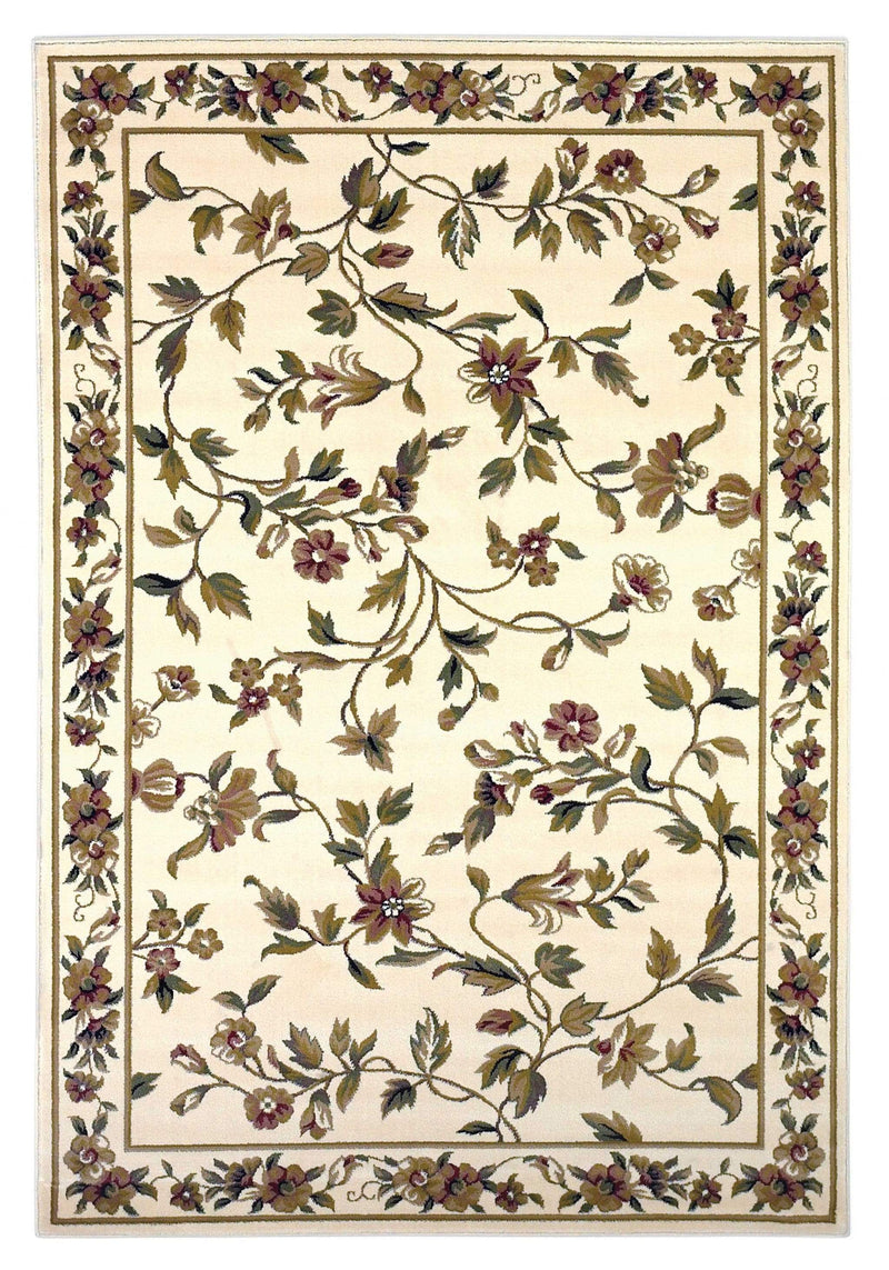 Rugs Ivory Rug - 9'10" X 13'2" Polypropylene Ivory Area Rug HomeRoots