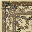 Rugs Ivory Rug - 9'10 x 13'2" Polypropylene Ivory/Blue Area Rug HomeRoots