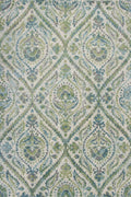Rugs Ivory Rug - 9'10" x 13'2" Polypropylene Ivory/Teal Area Rug HomeRoots