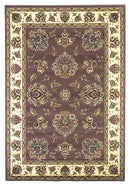 Rugs Ivory Rug - 9'10" X 13'2" Polypropylene Plum/Ivory Area Rug HomeRoots