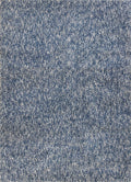 Rugs Ivory Rug - 9' x 13' Polyester Indigo/Ivory Heather Area Rug HomeRoots