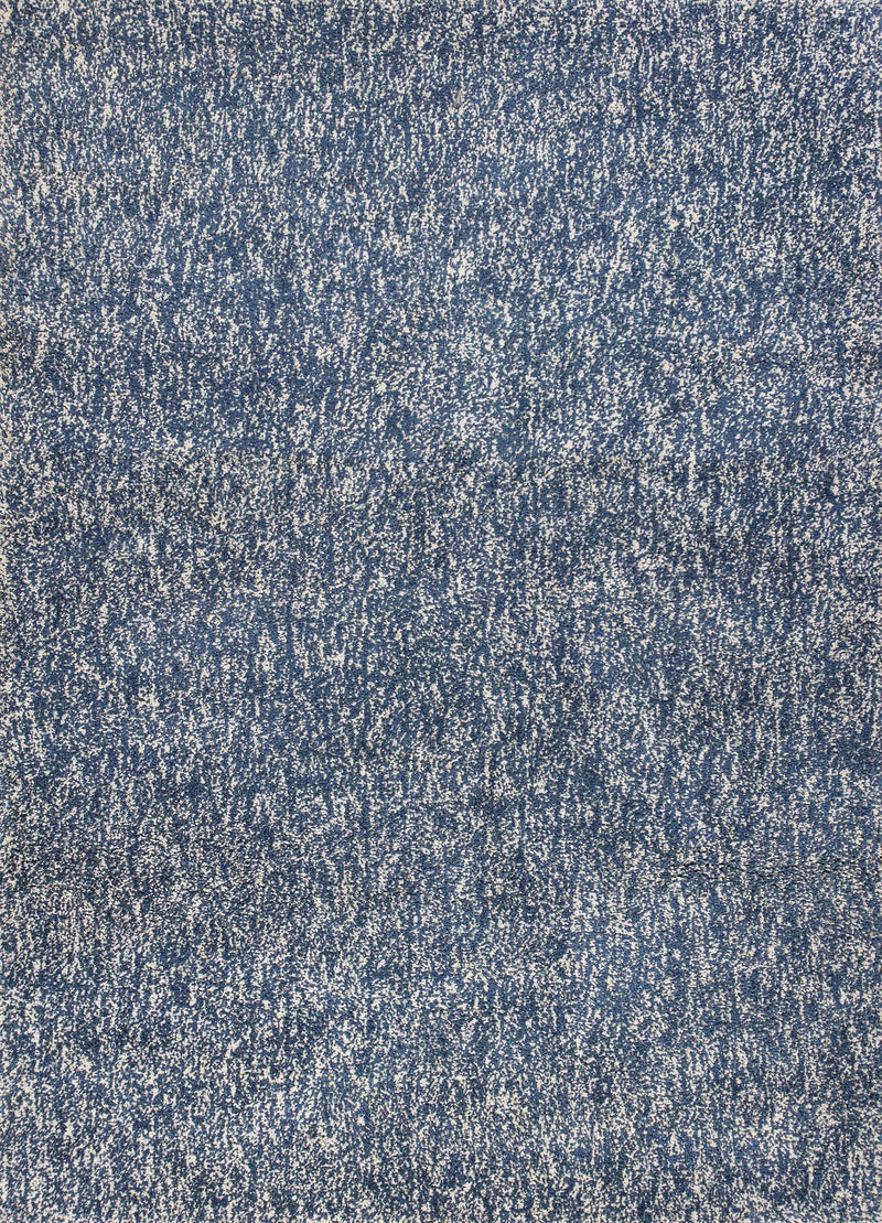 Rugs Ivory Rug - 9' x 13' Polyester Indigo/Ivory Heather Area Rug HomeRoots