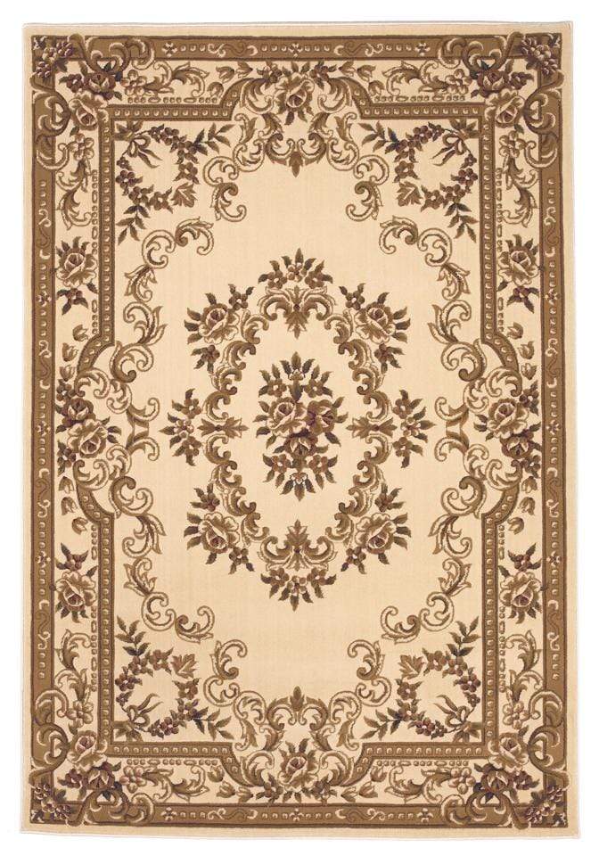 Rugs Ivory Shag Rug 2'3" x 3'3" Polypropylene Ivory Area Rug 3280 HomeRoots