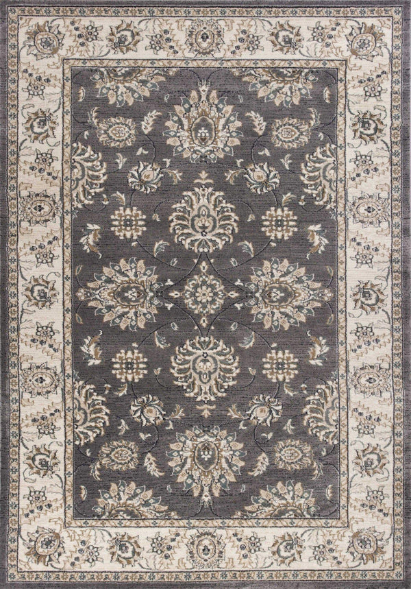 Rugs Ivory Shag Rug - 3'3" x 5'3" Polypropylene Grey/Ivory Area Rug HomeRoots