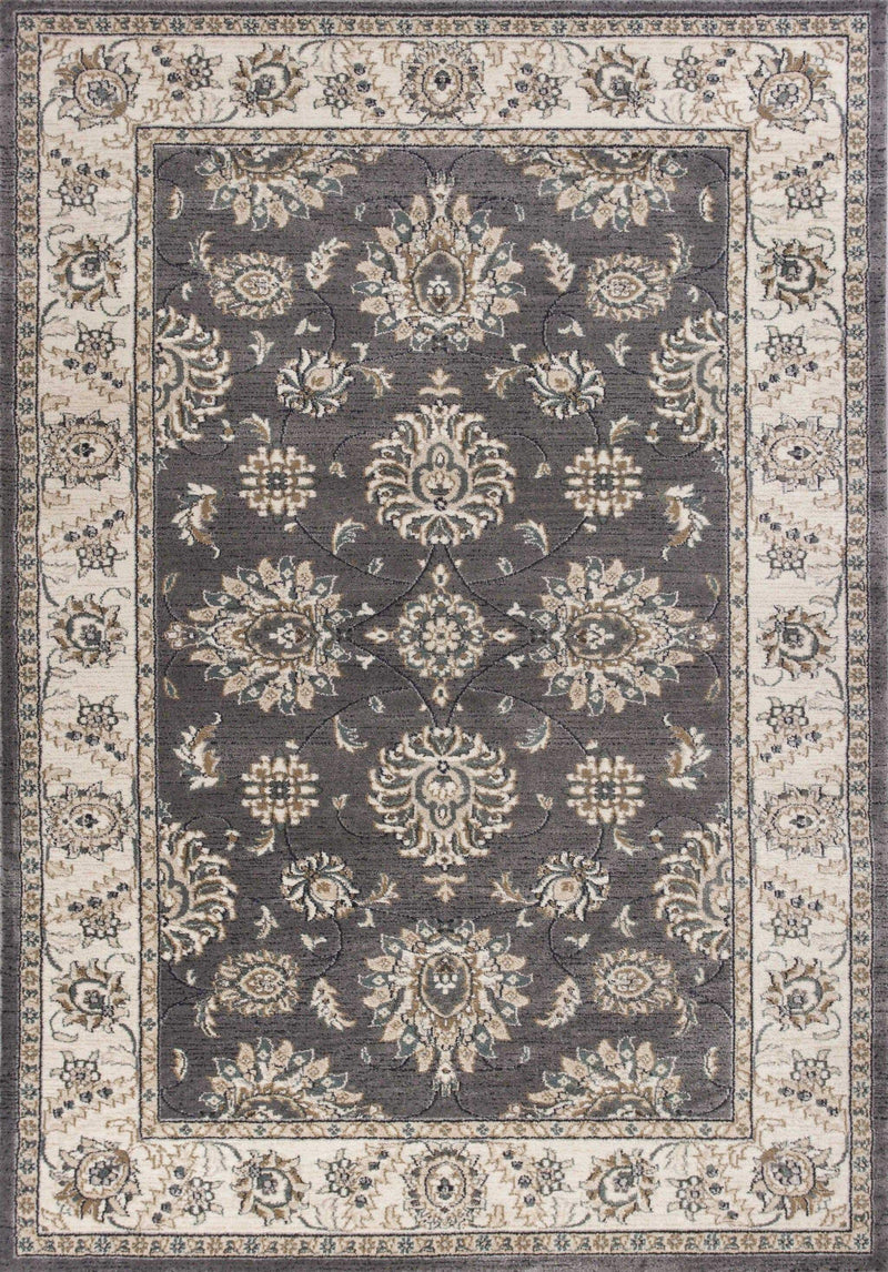 Rugs Ivory Shag Rug - 3'3" x 5'3" Polypropylene Grey/Ivory Area Rug HomeRoots