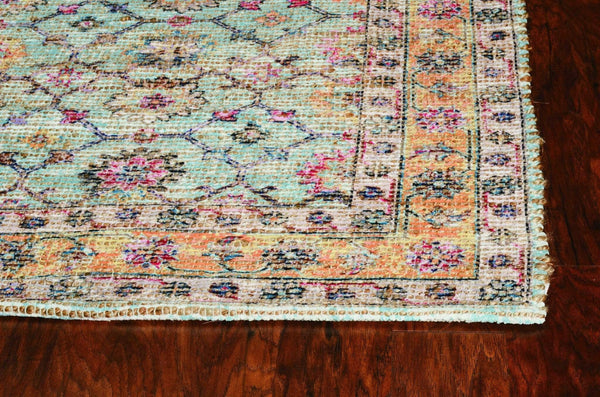 Rugs Jute Rug - 27" X 45" X 0.'25" Spa Jute / Polyester Rug HomeRoots