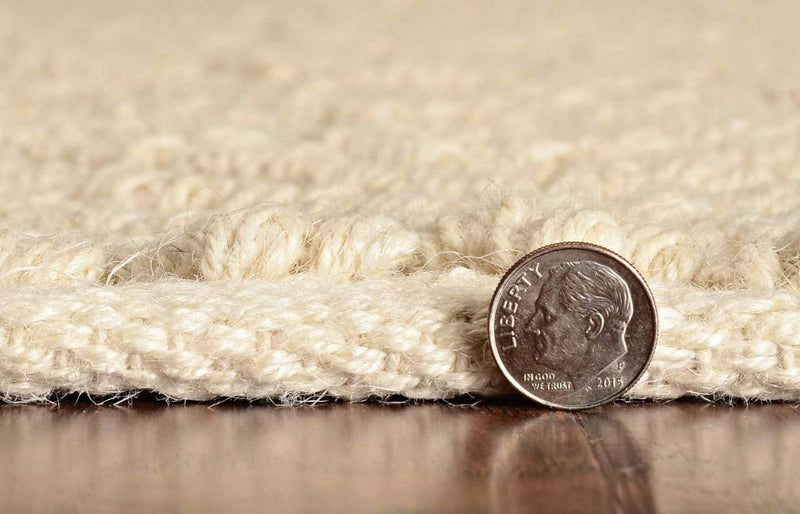 Rugs Jute Rug - 39" X 63" X 0.'5" Ivory Jute Rug HomeRoots