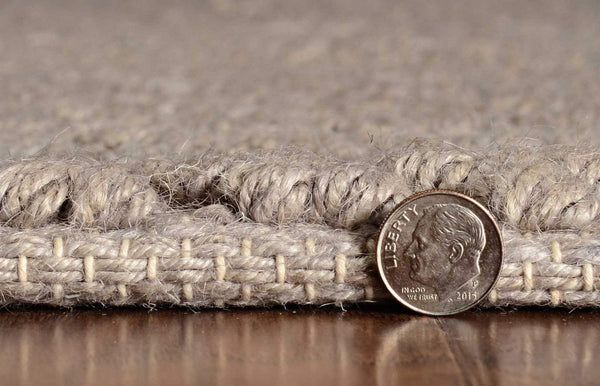 Rugs Jute Rug - 60" X 96" X 0.'5" Grey Jute Rug HomeRoots