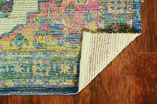 Rugs Jute Rug - 90" X 114" X 0.'25" Multi Jute / Polyester Rug HomeRoots