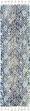 Rugs Kitchen Rugs - 63" X 91" X 1" Grey/Ivory Polyester Rug HomeRoots
