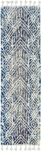 Rugs Kitchen Rugs - 63" X 91" X 1" Grey/Ivory Polyester Rug HomeRoots