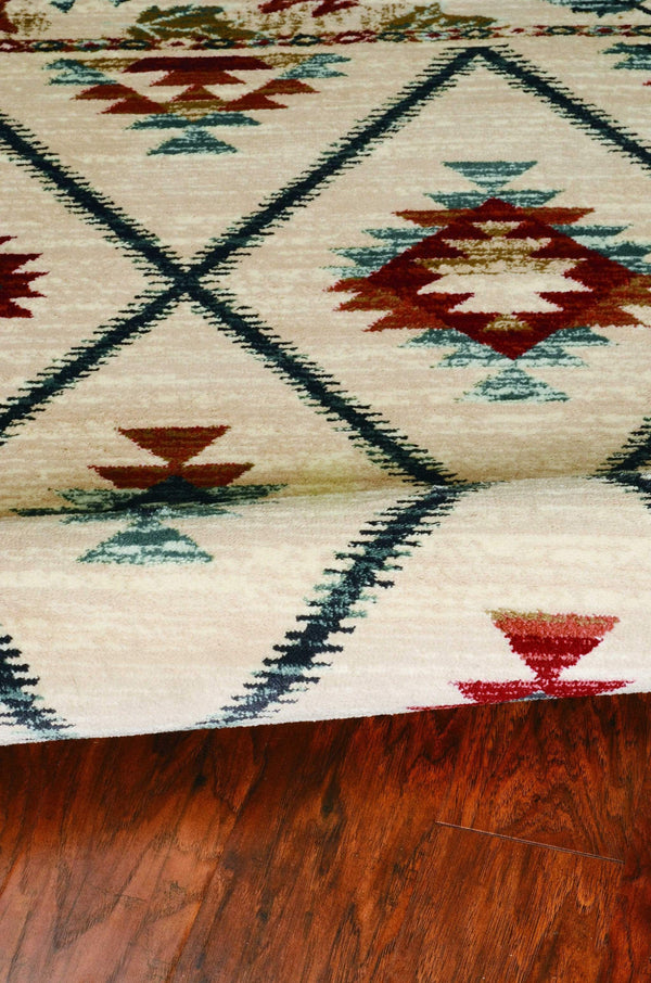 Rugs Kitchen Rugs - 94" X 118" X 0.'5" Ivory Polypropylene Rug HomeRoots