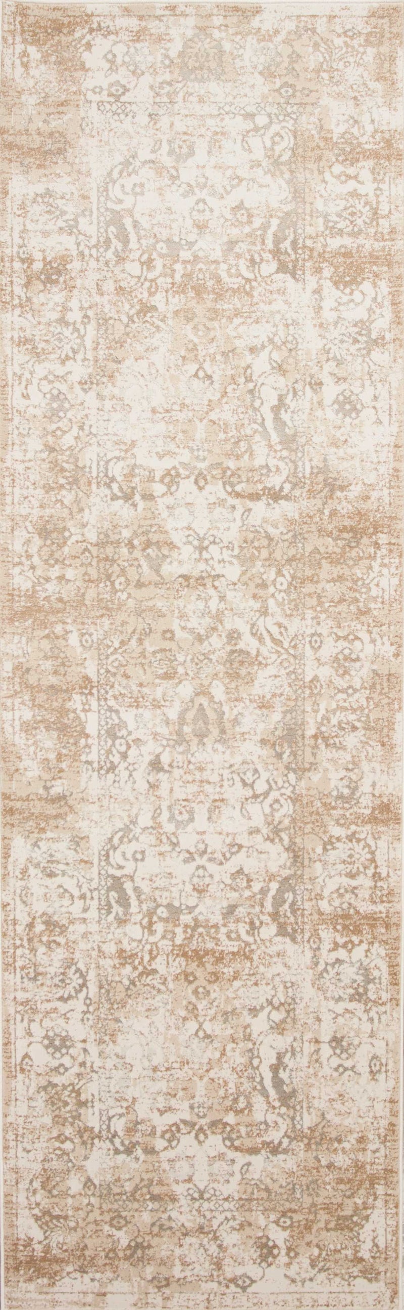 Rugs Kitchen Runner Rugs - 2'2" x 6'11" Runner Polypropylene Beige Area Rug HomeRoots