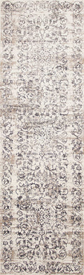 Rugs Kitchen Runner Rugs - 2'2" x 6'11" Runner Polypropylene Ivory/Grey Area Rug HomeRoots