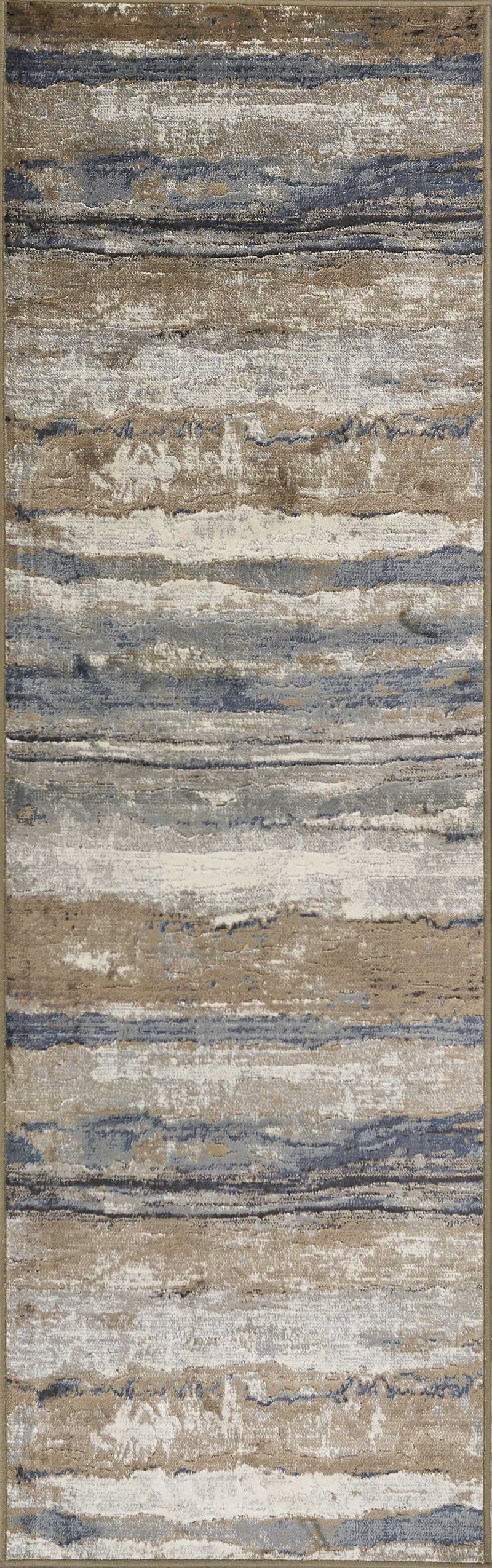 Rugs Kitchen Runner Rugs - 2'2"X 6'11" Runner Viscose Ivory/Blue Area Rug HomeRoots