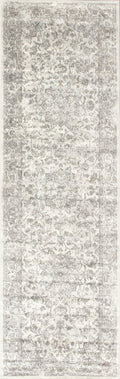 Rugs Kitchen Runner Rugs 2'2"X 6'11" Runner Viscose Silver Area Rug 3825 HomeRoots