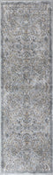 Rugs Kitchen Runner Rugs - 2'2"X 6'11" Runner Viscose Silver/Blue Area Rug HomeRoots