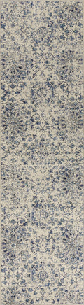 Rugs Kitchen Runner Rugs - 2'2" x 7'10" Runner Polypropylene Ivory/Blue Area Rug HomeRoots