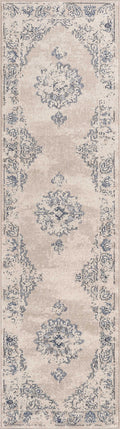 Rugs Kitchen Runner Rugs - 2'2" x 7'10" Runner Polypropylene Sky Blue Area Rug HomeRoots